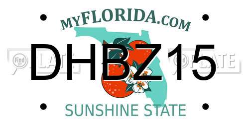 DHBZ15 Florida License Plate