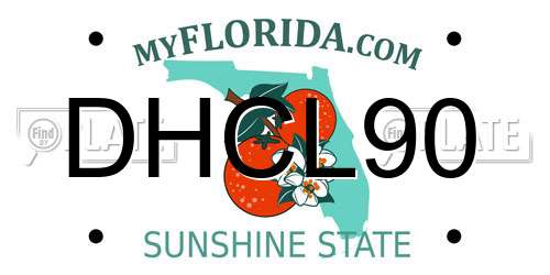 DHCL90 Florida License Plate