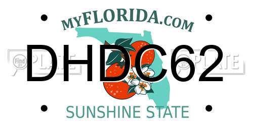 DHDC62 Florida License Plate
