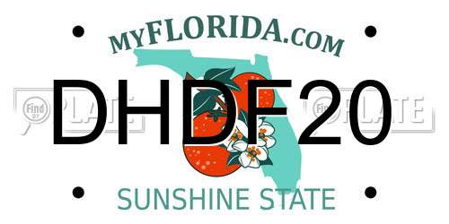 DHDF20 Florida License Plate