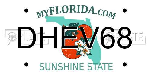 DHEV68 Florida License Plate