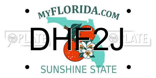 DHF2J Florida License Plate