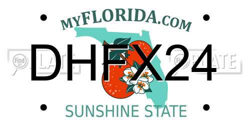 DHFX24 Florida License Plate