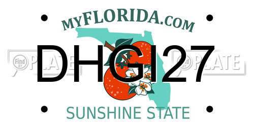 DHGI27 Florida License Plate