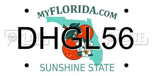 DHGL56 Florida License Plate