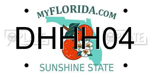 DHHH04 Florida License Plate