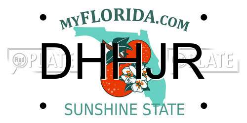 DHHJR Florida License Plate