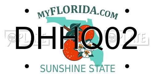 DHHQ02 Florida License Plate