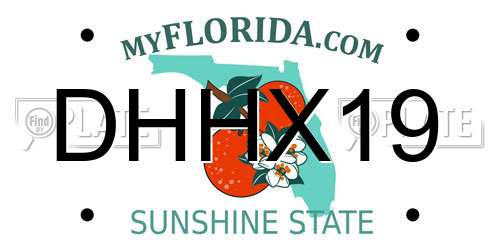 DHHX19 Florida License Plate