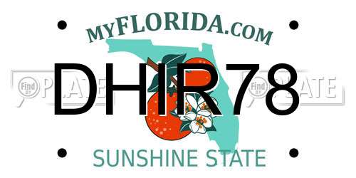 DHIR78 Florida License Plate