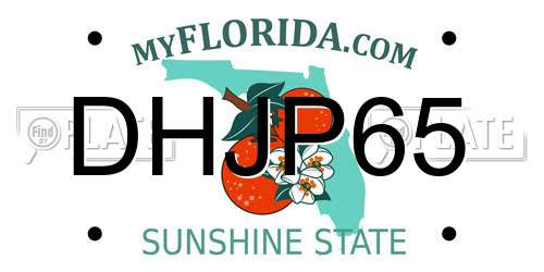 DHJP65 Florida License Plate