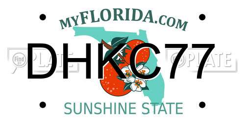 DHKC77 Florida License Plate