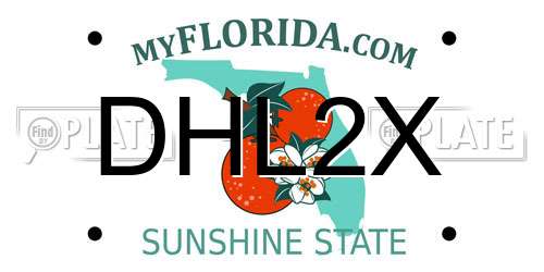 DHL2X Florida License Plate
