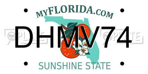 DHMV74 Florida License Plate