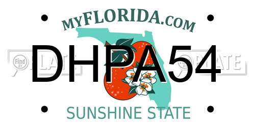 DHPA54 Florida License Plate