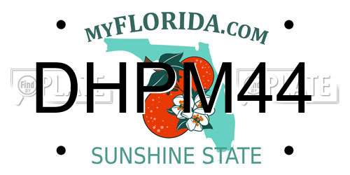 DHPM44 Florida License Plate