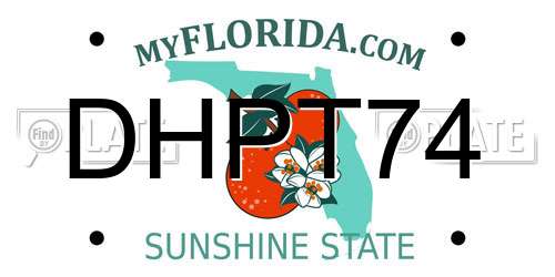 DHPT74 Florida License Plate