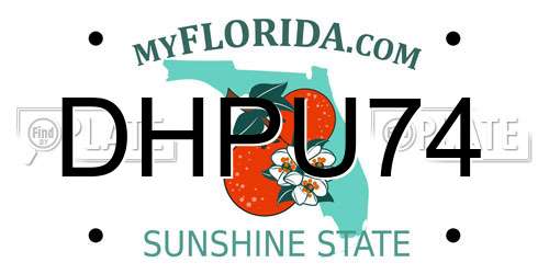 DHPU74 Florida License Plate