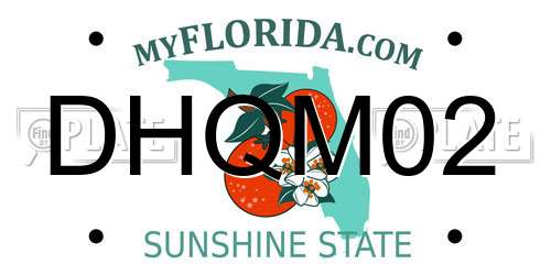 DHQM02 Florida License Plate