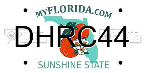 DHRC44 Florida License Plate