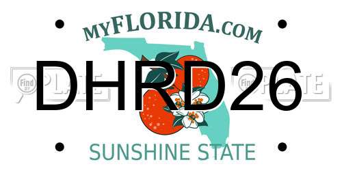 DHRD26 Florida License Plate