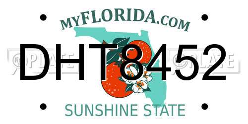 DHT8452 Florida License Plate