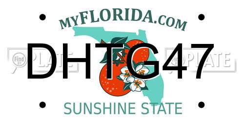 DHTG47 Florida License Plate