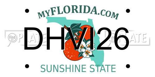 DHVI26 Florida License Plate
