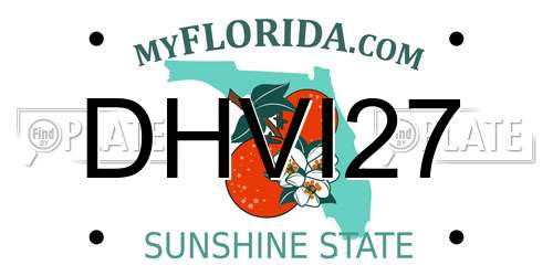 DHVI27 Florida License Plate