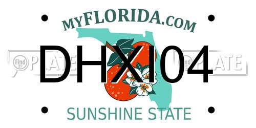 DHXI04 Florida License Plate