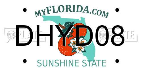 DHYD08 Florida License Plate
