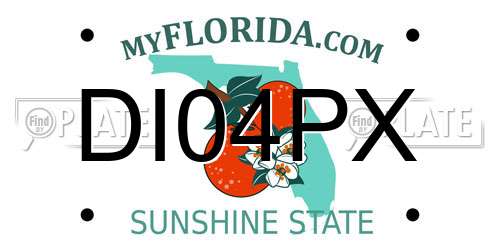 DI04PX Florida License Plate