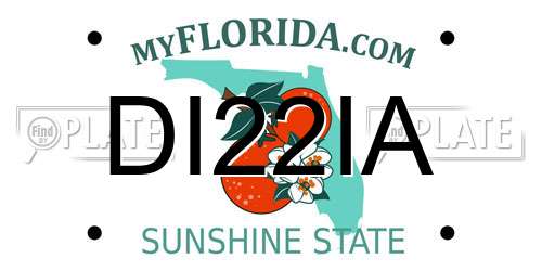 DI22IA Florida License Plate
