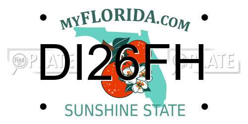 DI26FH Florida License Plate