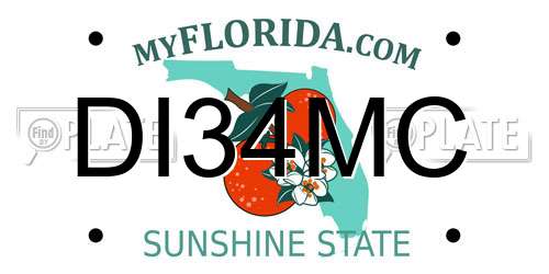 DI34MC Florida License Plate