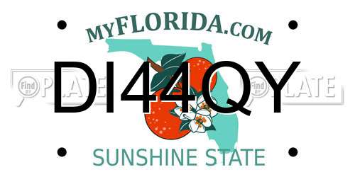 DI44QY Florida License Plate