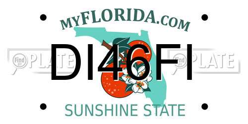 DI46FI Florida License Plate