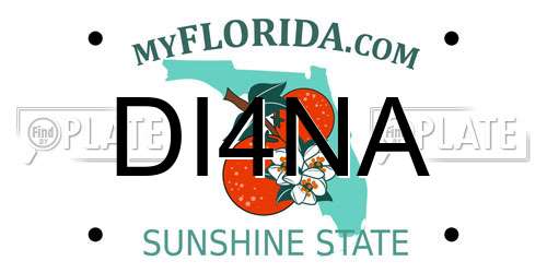 DI4NA Florida License Plate