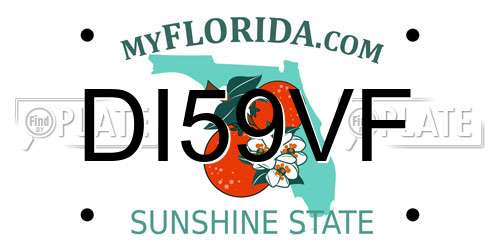 DI59VF Florida License Plate