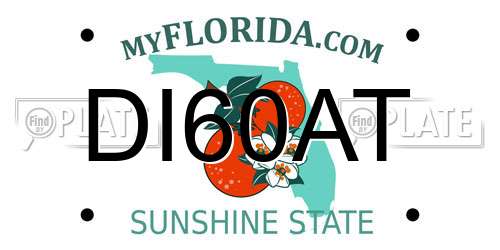 DI60AT Florida License Plate
