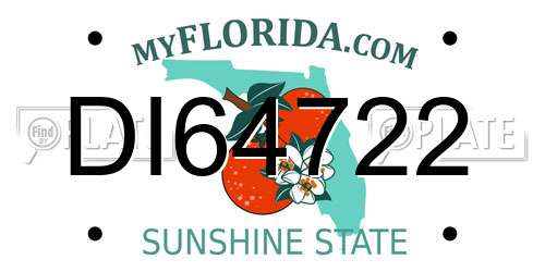 DI64722 Florida License Plate