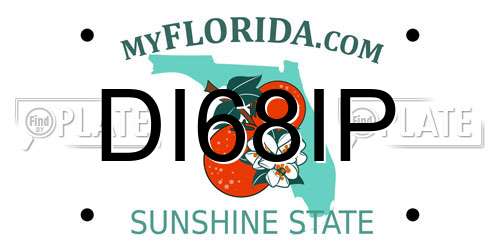 DI68IP Florida License Plate