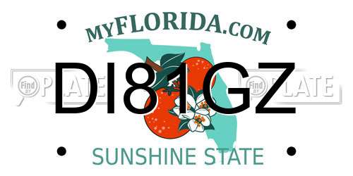 DI81GZ Florida License Plate