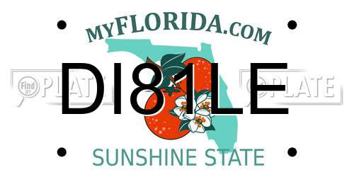 DI81LE Florida License Plate
