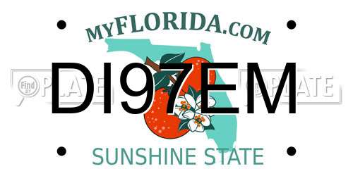 DI97EM Florida License Plate