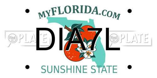 DIA7L Florida License Plate