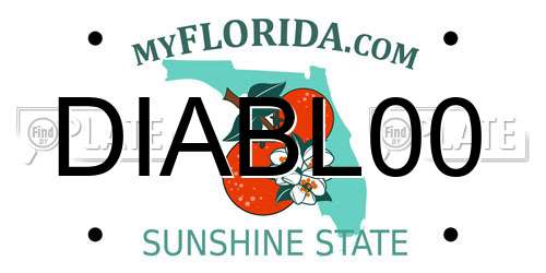 DIABL00 Florida License Plate