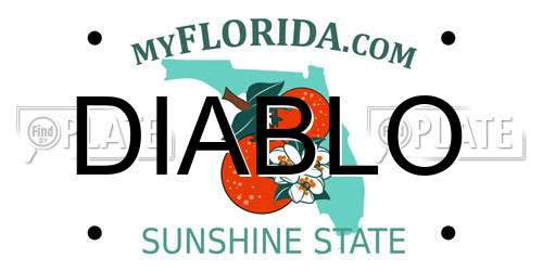DIABLO Florida License Plate