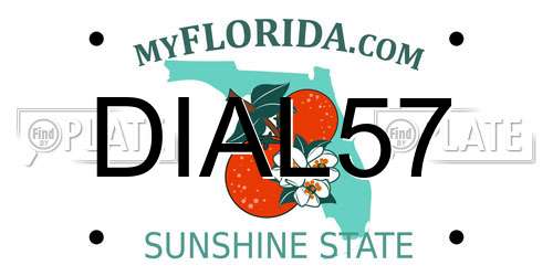 DIAL57 Florida License Plate