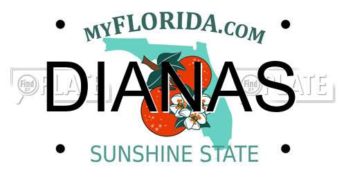 DIANAS Florida License Plate
